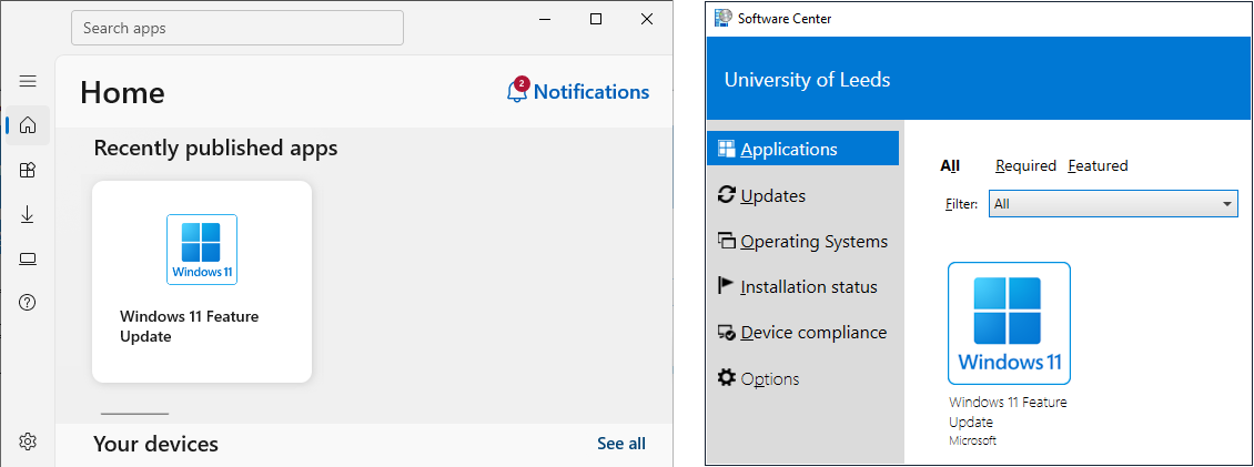 Company Portal or Software Center