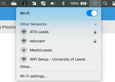 WiFi network selection