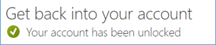 account unlocked window