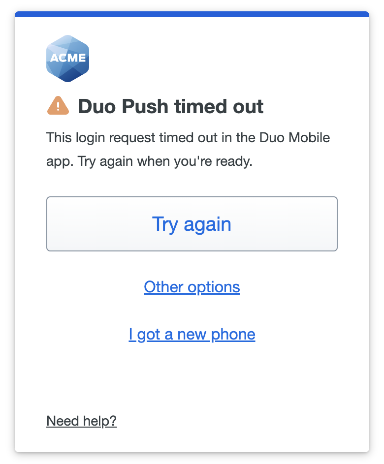 Begin Duo Push Reactivation