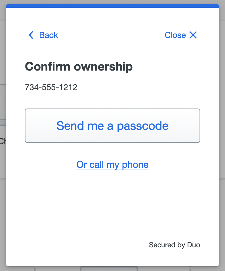 Confirm Phone Ownership